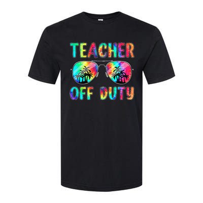 Tie Dye Teacher Off Duty Last Day Of School Teacher Summer Softstyle CVC T-Shirt