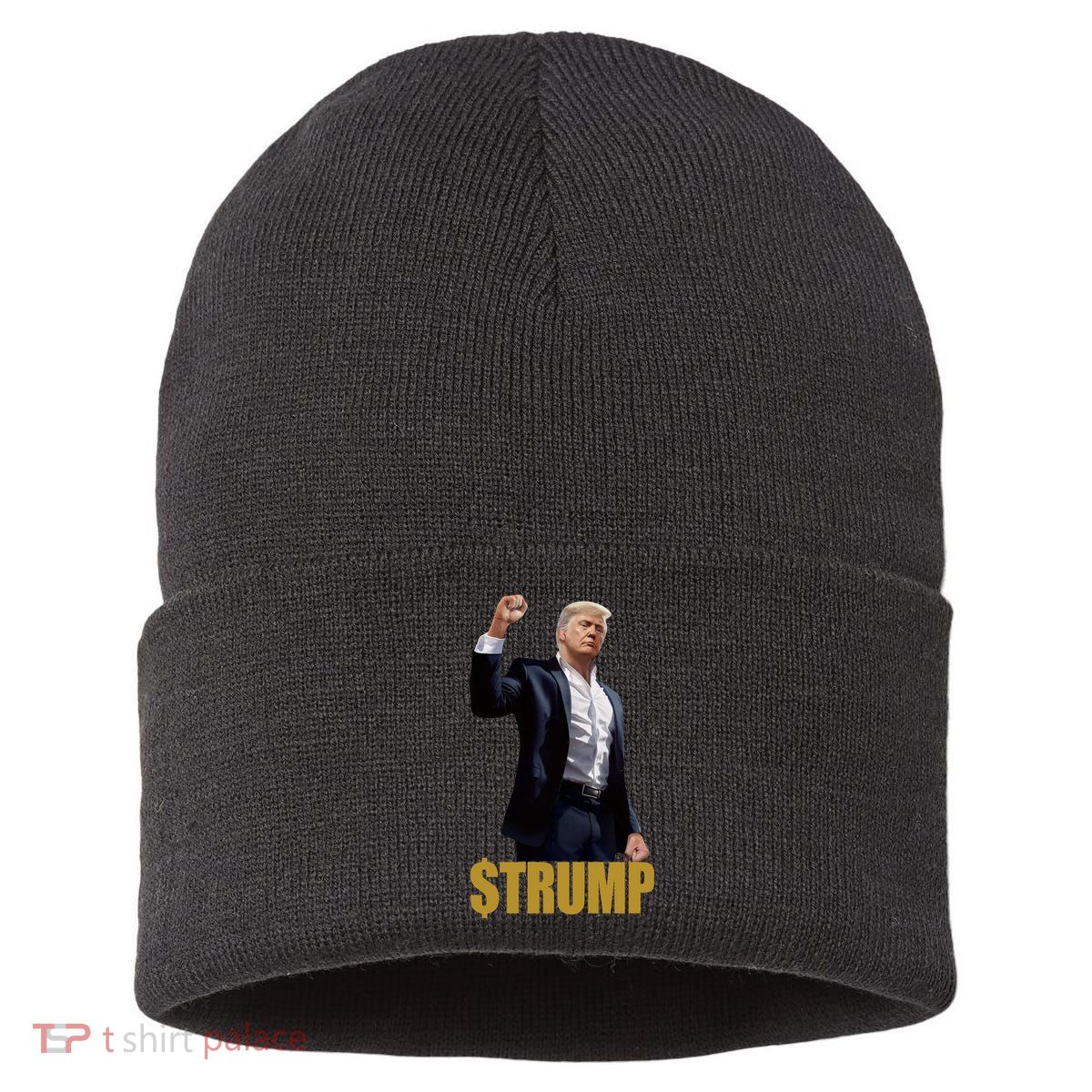 $Trump Donald Trump Meme Coin Crypto Sustainable Knit Beanie