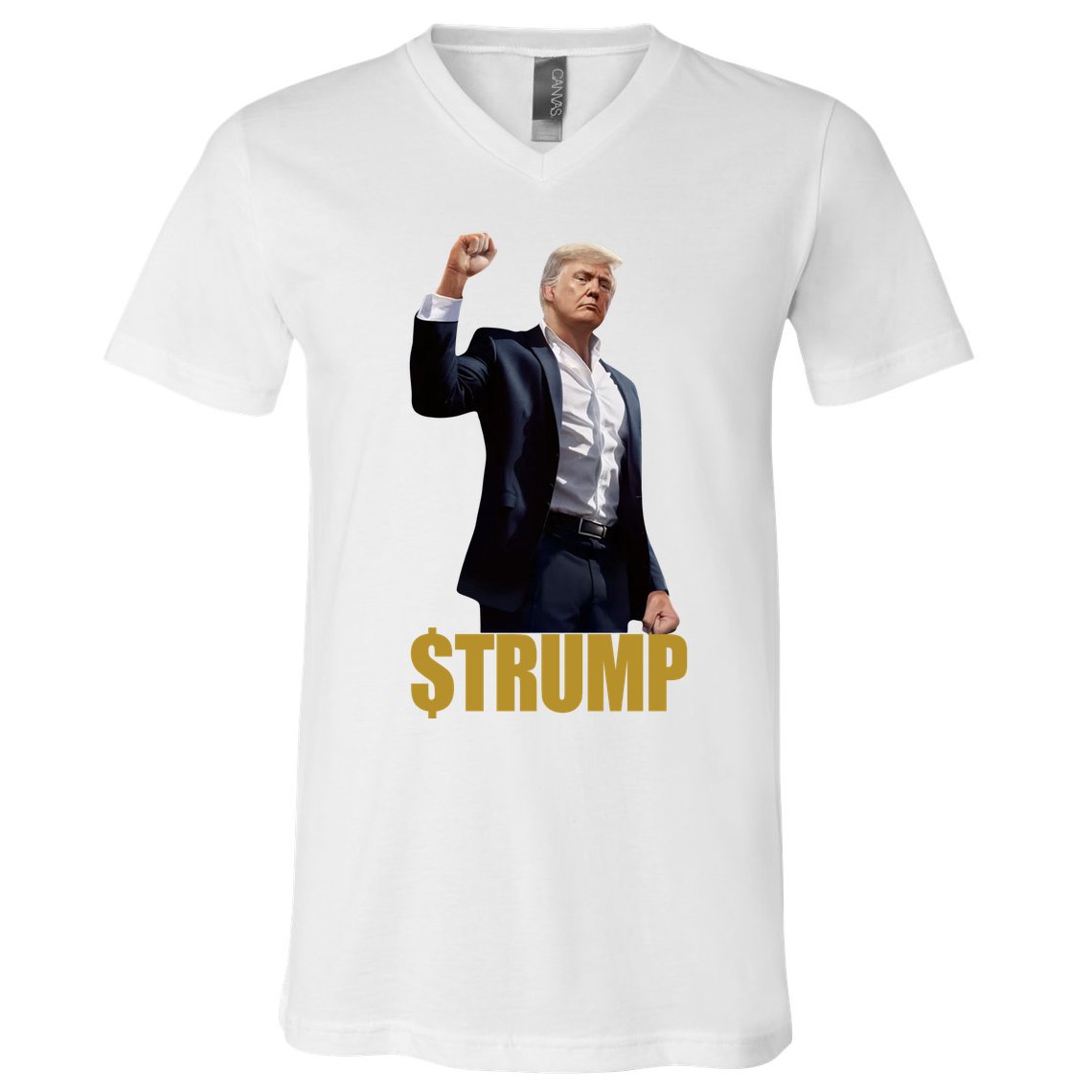$Trump Donald Trump Meme Coin Crypto V-Neck T-Shirt