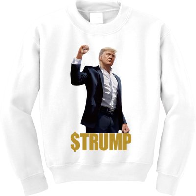 $Trump Donald Trump Meme Coin Crypto Kids Sweatshirt