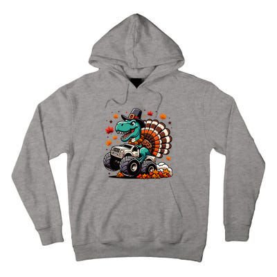 Thanksgiving Dinosaur T Rex Fall Truck Tall Hoodie