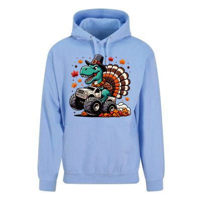 Thanksgiving Dinosaur T Rex Fall Truck Unisex Surf Hoodie