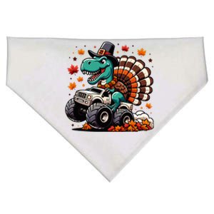 Thanksgiving Dinosaur T Rex Fall Truck USA-Made Doggie Bandana