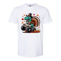 Thanksgiving Dinosaur T Rex Fall Truck Softstyle CVC T-Shirt