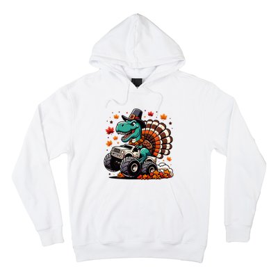 Thanksgiving Dinosaur T Rex Fall Truck Hoodie