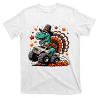 Thanksgiving Dinosaur T Rex Fall Truck T-Shirt