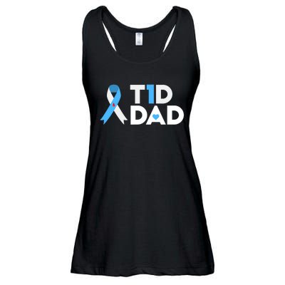 T1D Dad Type 1 Diabetes Awareness Daddy Gift Ladies Essential Flowy Tank