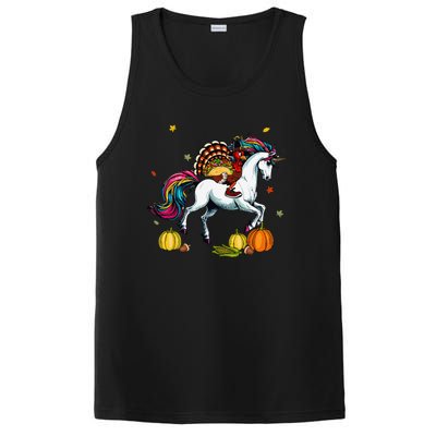 Turkey Delivering Taco On Unicorn Thanksgiving Food Lover PosiCharge Competitor Tank