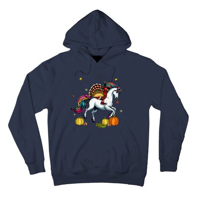 Turkey Delivering Taco On Unicorn Thanksgiving Food Lover Hoodie