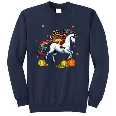 Turkey Delivering Taco On Unicorn Thanksgiving Food Lover Sweatshirt