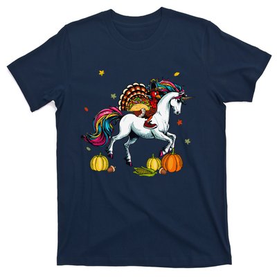 Turkey Delivering Taco On Unicorn Thanksgiving Food Lover T-Shirt