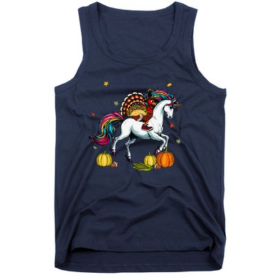 Turkey Delivering Taco On Unicorn Thanksgiving Food Lover Tank Top