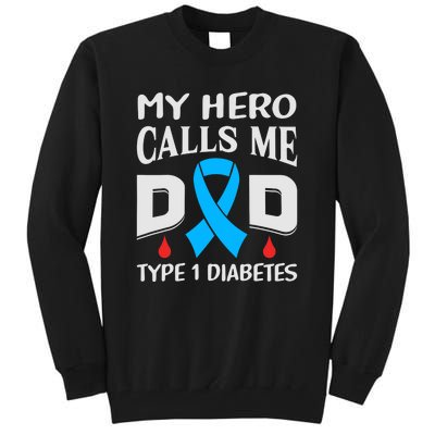 T1D Diabetic Type 1 Diabetes Awareness Father Dad Tall Sweatshirt