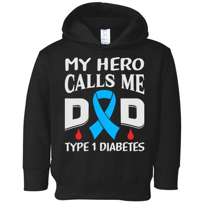 T1D Diabetic Type 1 Diabetes Awareness Father Dad Toddler Hoodie