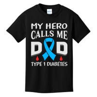 T1D Diabetic Type 1 Diabetes Awareness Father Dad Kids T-Shirt