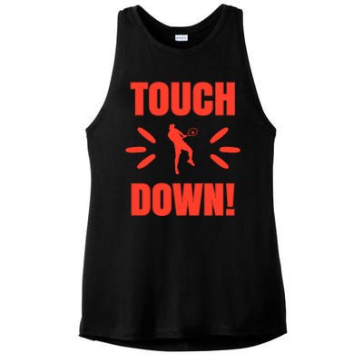 Touch Down Tennis Player Ladies PosiCharge Tri-Blend Wicking Tank