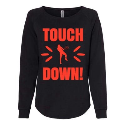 Touch Down Tennis Player Womens California Wash Sweatshirt