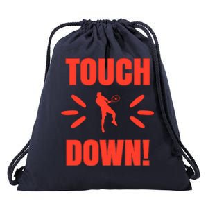 Touch Down Tennis Player Drawstring Bag