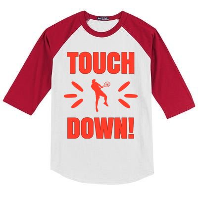 Touch Down Tennis Player Kids Colorblock Raglan Jersey