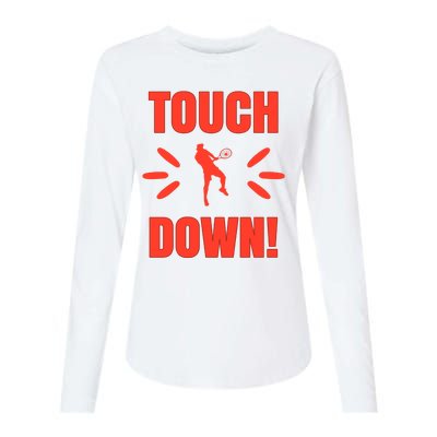 Touch Down Tennis Player Womens Cotton Relaxed Long Sleeve T-Shirt