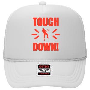 Touch Down Tennis Player High Crown Mesh Back Trucker Hat