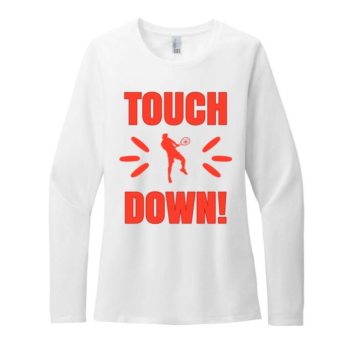 Touch Down Tennis Player Womens CVC Long Sleeve Shirt