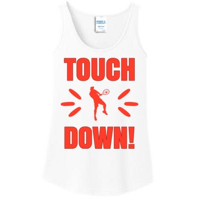 Touch Down Tennis Player Ladies Essential Tank