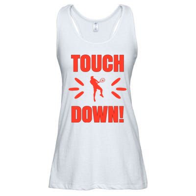 Touch Down Tennis Player Ladies Essential Flowy Tank