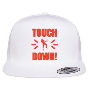 Touch Down Tennis Player Flat Bill Trucker Hat