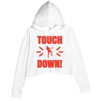 Touch Down Tennis Player Crop Fleece Hoodie