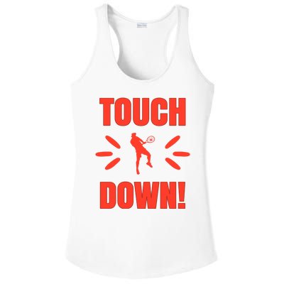 Touch Down Tennis Player Ladies PosiCharge Competitor Racerback Tank