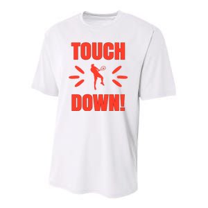 Touch Down Tennis Player Youth Performance Sprint T-Shirt