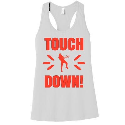 Touch Down Tennis Player Women's Racerback Tank