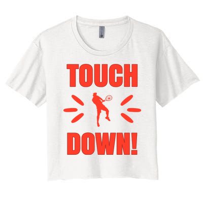 Touch Down Tennis Player Women's Crop Top Tee