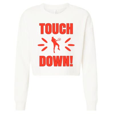 Touch Down Tennis Player Cropped Pullover Crew