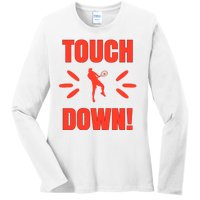 Touch Down Tennis Player Ladies Long Sleeve Shirt