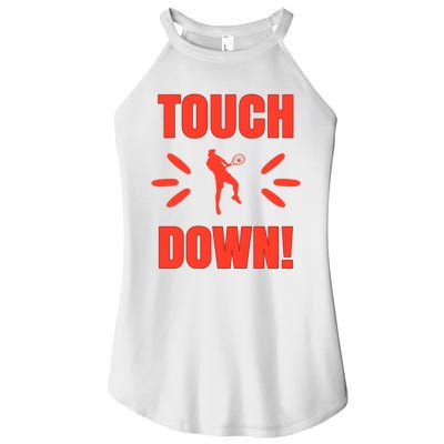 Touch Down Tennis Player Women's Perfect Tri Rocker Tank