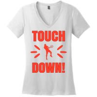 Touch Down Tennis Player Women's V-Neck T-Shirt