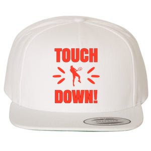 Touch Down Tennis Player Wool Snapback Cap