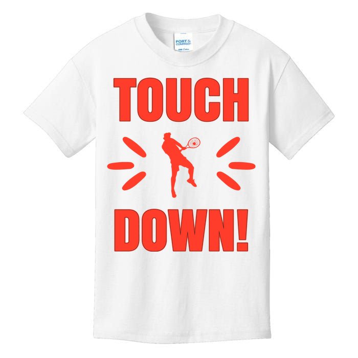 Touch Down Tennis Player Kids T-Shirt