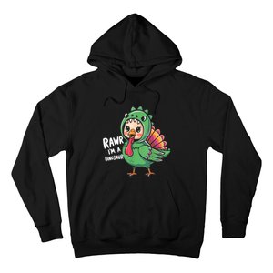 Thanksgiving Dinosaur Turkey Rawr IM A Dinosaur Hoodie