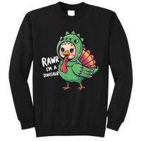 Thanksgiving Dinosaur Turkey Rawr IM A Dinosaur Sweatshirt