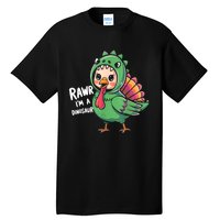 Thanksgiving Dinosaur Turkey Rawr IM A Dinosaur Tall T-Shirt