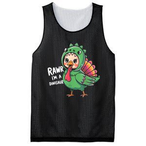 Thanksgiving Dinosaur Turkey Rawr IM A Dinosaur Mesh Reversible Basketball Jersey Tank