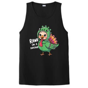 Thanksgiving Dinosaur Turkey Rawr IM A Dinosaur PosiCharge Competitor Tank