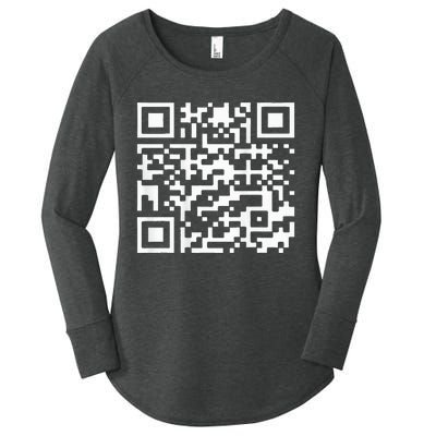 Trump Dance Troll Qr Funny President Trump Dance Code Back Women's Perfect Tri Tunic Long Sleeve Shirt