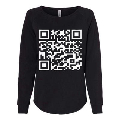 Trump Dance Troll Qr Funny President Trump Dance Code Back Womens California Wash Sweatshirt