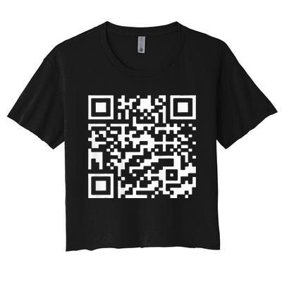 Trump Dance Troll Qr Funny President Trump Dance Code Back Women's Crop Top Tee