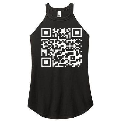 Trump Dance Troll Qr Funny President Trump Dance Code Back Women's Perfect Tri Rocker Tank