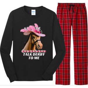 Talk Derby To Me Funny Horse Racing Lover On Derby Day Long Sleeve Pajama Set